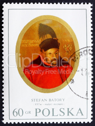 Postage stamp Poland 1970 King Stefan Batory by Anonymous Painte