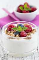Joghurt mit Früchten / yogurt with berries