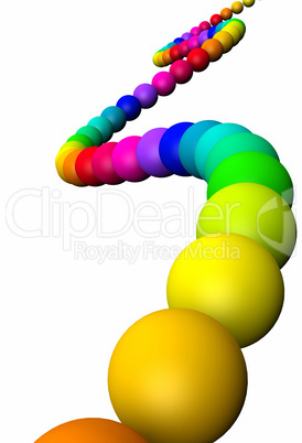 Rainbow balls on white background 4