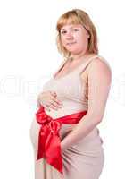 Pregnant Woman Caressing her Belly