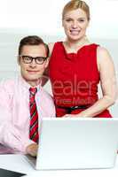 Portrait of business team. Man and woman