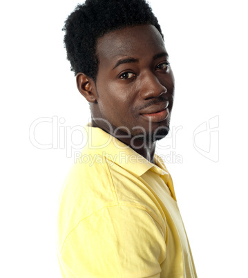 Young african guy posing in casuals