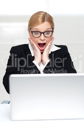 Surprised business woman