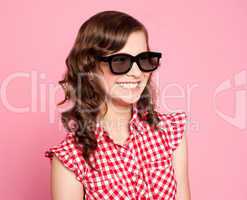 Smiling teenager wearing black goggles