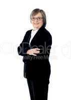 Confident senior corporate woman posing