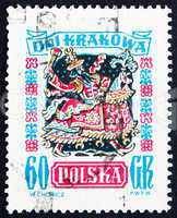 Postage stamp Poland 1955 Laikonik, Carnival Costume