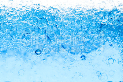 Background of Blue Bubbles Underwater