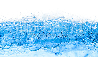 Background of Blue Bubbles Underwater