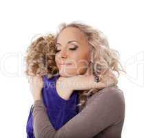 Happy mother hugging her daughter