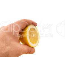 fresh half lemon on hand