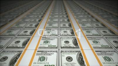 Money conveyor, dollars