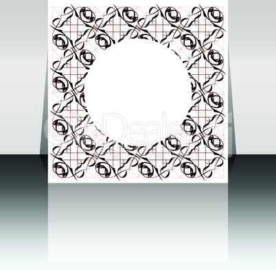 folder design on vintage floral background - vector