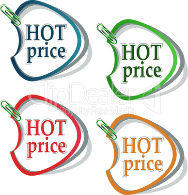 Hot price stickers set - vector