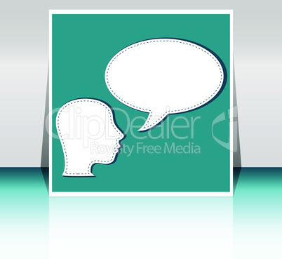 man with Speech Bubbles over his head - vector