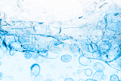 Background of Blue Bubbles Foam