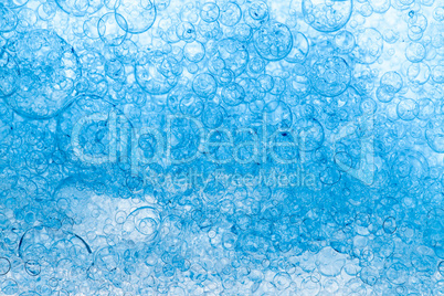 Background of Blue Bubbles Foam