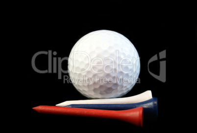 Golf ball with tee