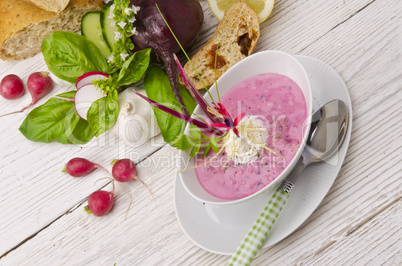 Cold beet soup