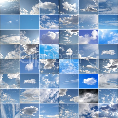 Blue sky collage