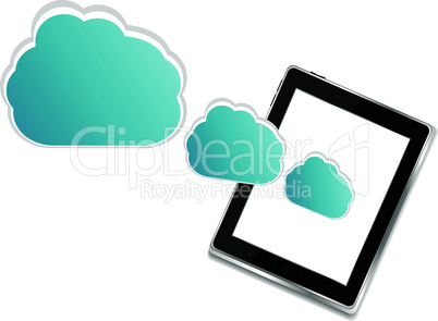 Cloud-computing connection on the digital tablet pc