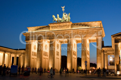 Brandenburger Tor in Berlin bei Nacht, Brandenburg Gate