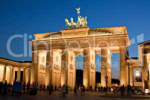 Brandenburger Tor in Berlin bei Nacht, Brandenburg Gate