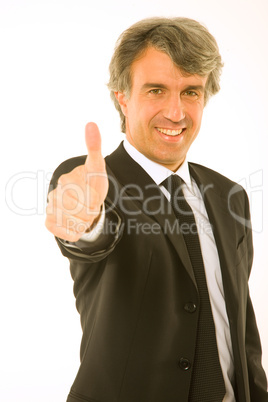 businessman with thumb up