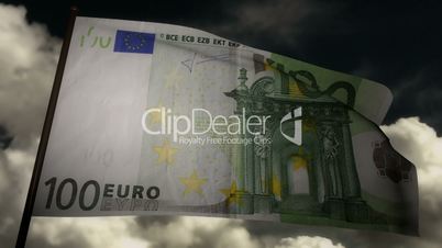 100 Euros bill flag 02