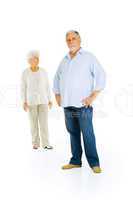 elderly couple separated