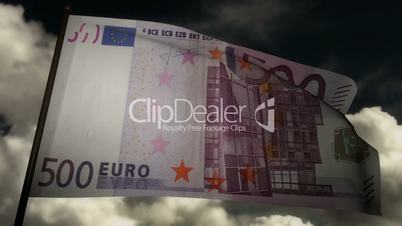 500 Euros bill flag 02