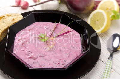 Cold beet soup