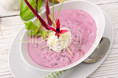 Cold beet soup