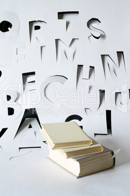 Paper alphabet and books