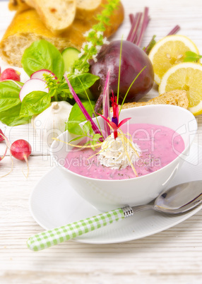 Cold beet soup