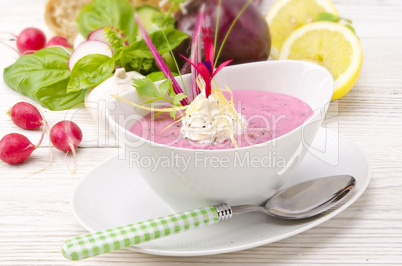 Cold beet soup