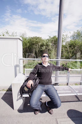 Young man enjoying the sunny day