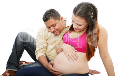 Pregnant woman with her husband