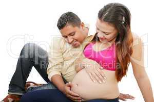 Pregnant woman with her husband