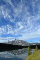 Mount Rundle reflected in Two Jack Lake