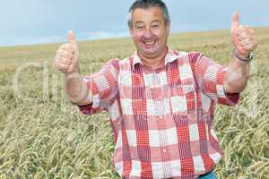 Bauer shows joy in his corn field