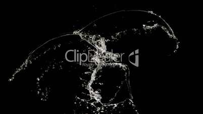 Natural water in super slow motion splashing