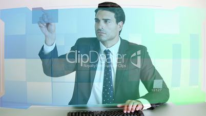 Video of business people at desk