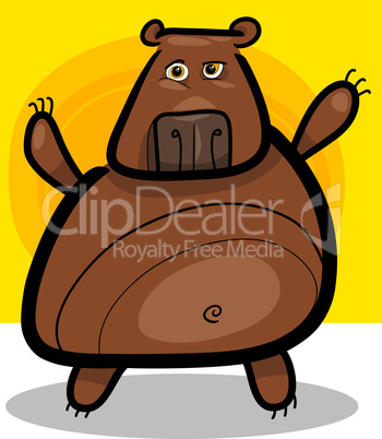 cartoon illustration of grizzly bear
