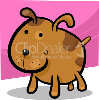 cartoon illustration of cute spotted dog