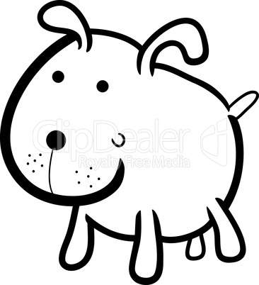 cute dog for coloring book