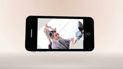 Videos of colleagues working together on smartphone screens