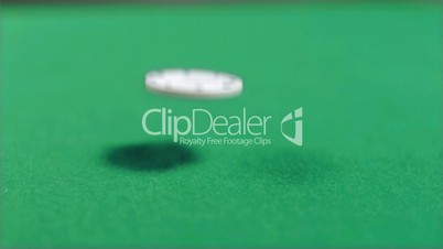 Poker chips falling in super slow motion