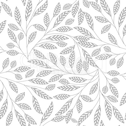Leaf floral abstract seamless vector background