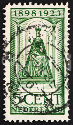 Postage stamp Netherlands 1923 Queen Wilhelmina