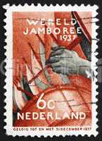 Postage stamp Netherlands 1937 Assembly of the Boy Scouts